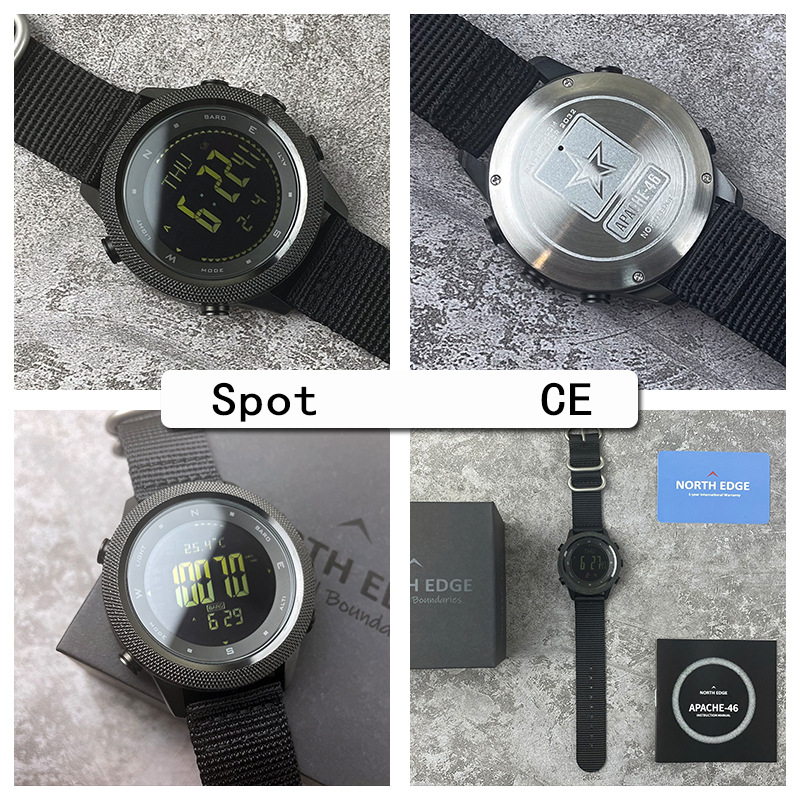 NORTH EDGE APACHE-46 Altimeter Barometer Compass WR50M Men Digital Watch