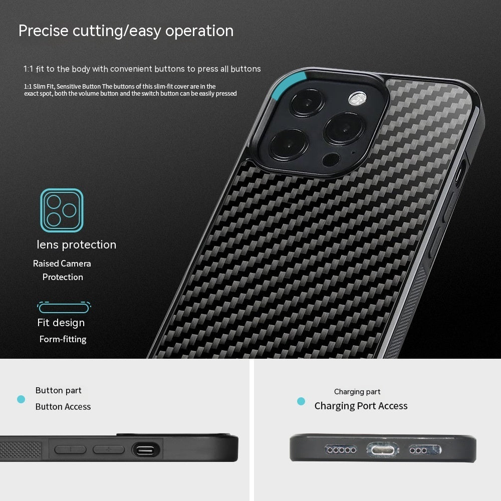 Carbon Fiber Magnetic iPhone Case β Sleek, Durable & Magsafe-Ready
