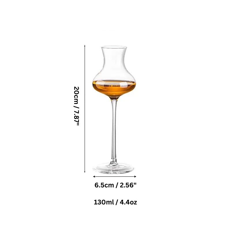 Premium Lead-Free Crystal Whiskey Nosing Glass - Cognac Brandy Snifter & Liqueur Tasting Goblet
