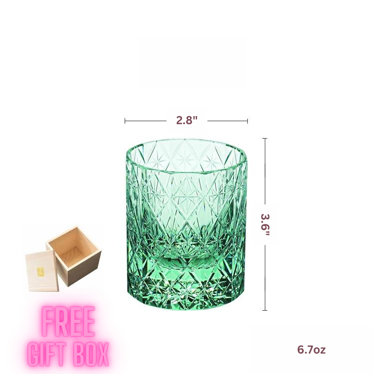 Edo Kiriko K9 Crystal Hand-Cut Starry Sky Whiskey Glass