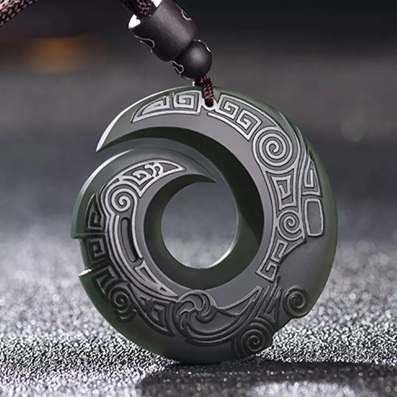 Jade Pendant Necklace – Natural Hetian Jade for Peace & Prosperity