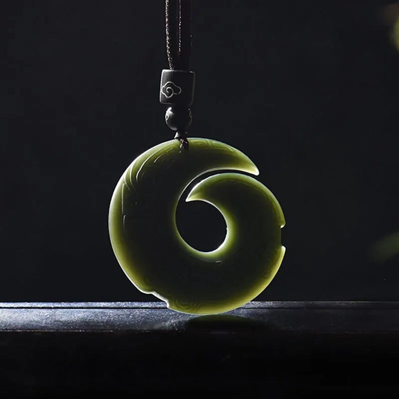 Jade Pendant Necklace – Natural Hetian Jade for Peace & Prosperity