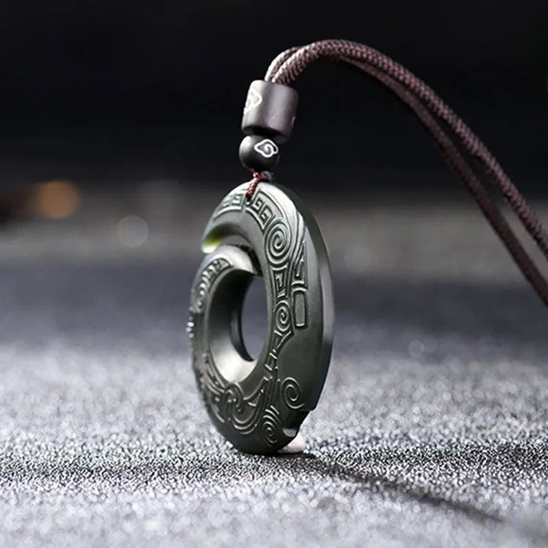 Jade Pendant Necklace – Natural Hetian Jade for Peace & Prosperity