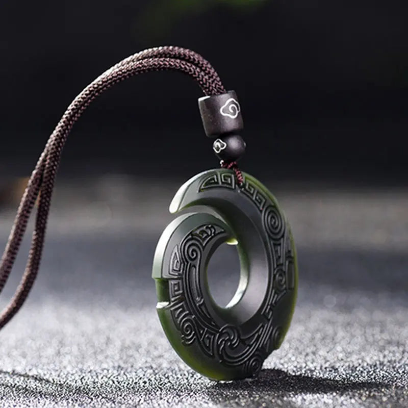 Jade Pendant Necklace – Natural Hetian Jade for Peace & Prosperity