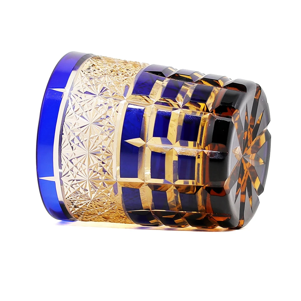New Japanese Style Edo Kiriko Hand Cut for Whiskey With Luxury Gift Box (8.45oz)