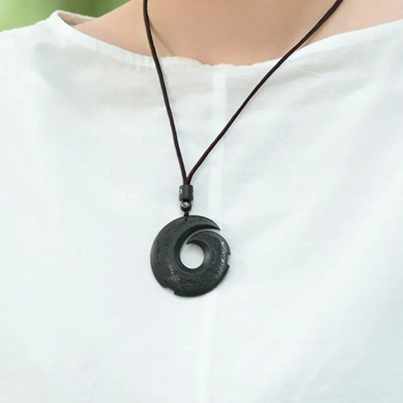 Jade Pendant Necklace – Natural Hetian Jade for Peace & Prosperity