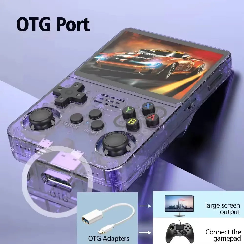R36S Retro Handheld Game Console – 3.5" IPS Display, 64GB, 15,000+ Games