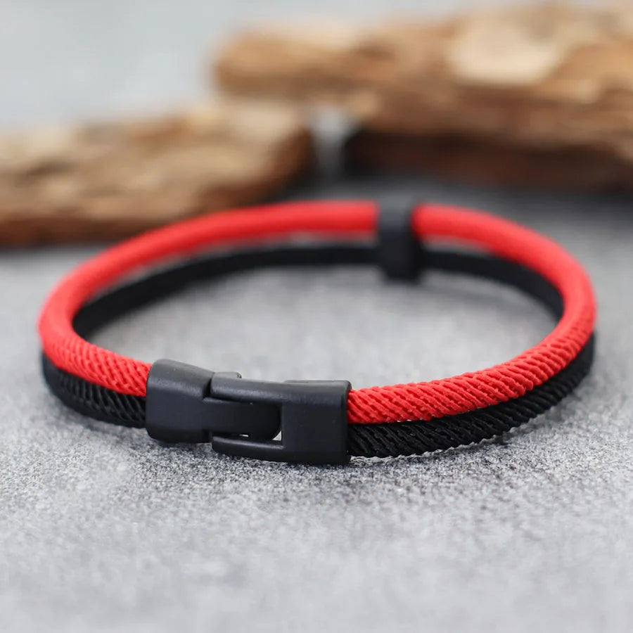 Rugged & Stylish: MGS Men's Bicolor Milan Rope Bracelet