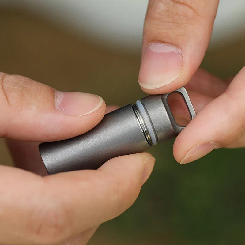 Mini EDC Sealed Titanium Pill Box