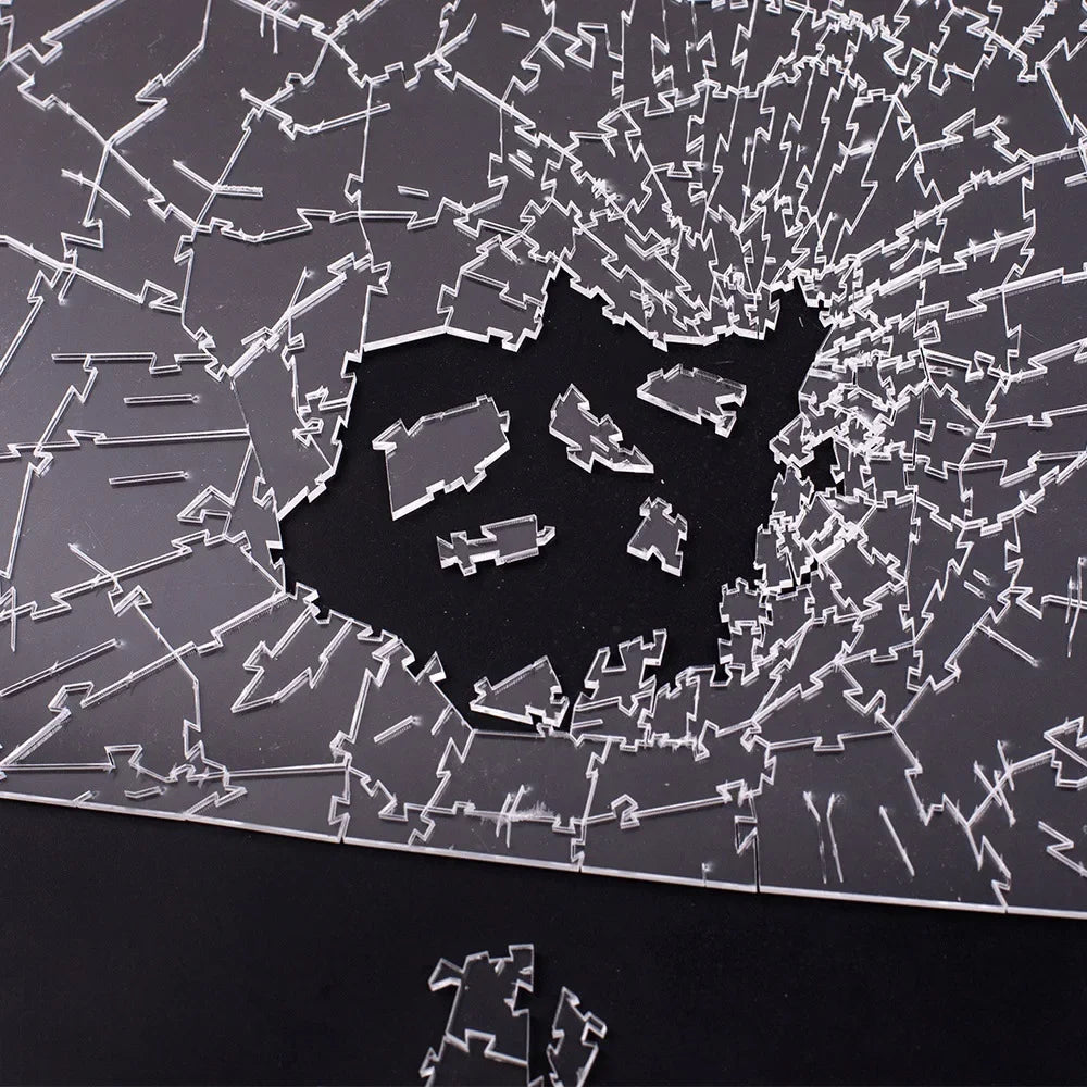 Impossible Acrylic Broken Glass Jigsaw Puzzle – 10 Level Geometric Challenge