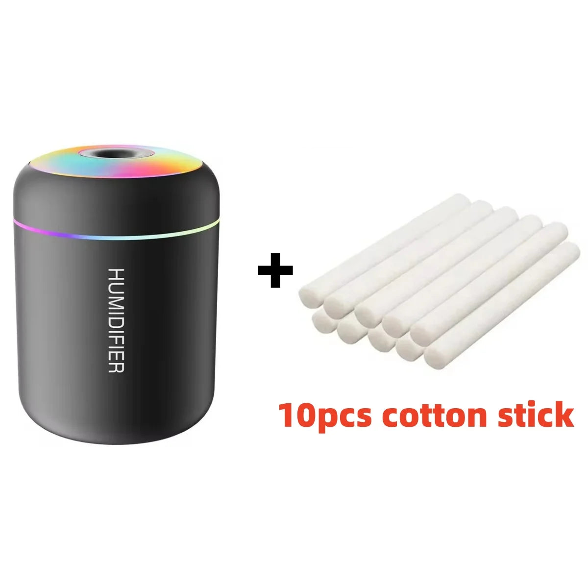 Mini 180ML USB Air Humidifier – Quiet Mist Diffuser with LED Lights