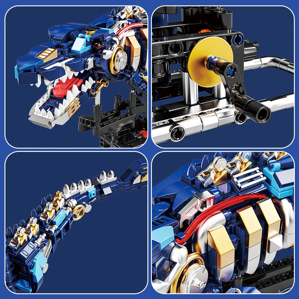 Mechanical Jiaolong Sea Creature Building Kit β Educational & Creative Building Blocks Set