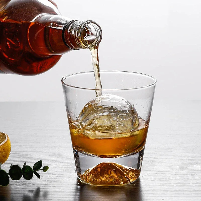 MGS Pack of 2 Mountains Crystal 8.4oz Whiskey Glass