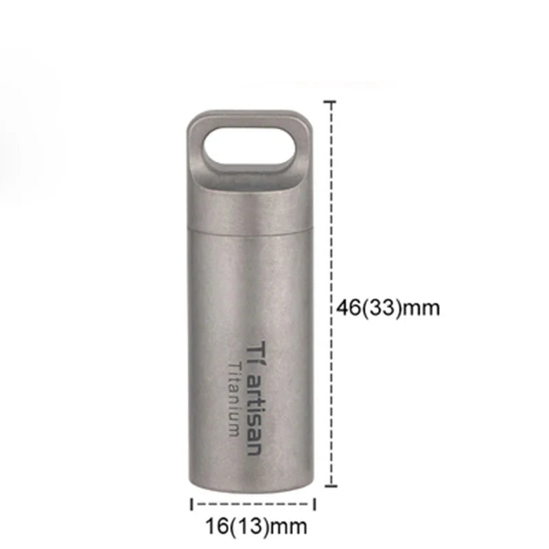 Mini EDC Sealed Titanium Pill Box