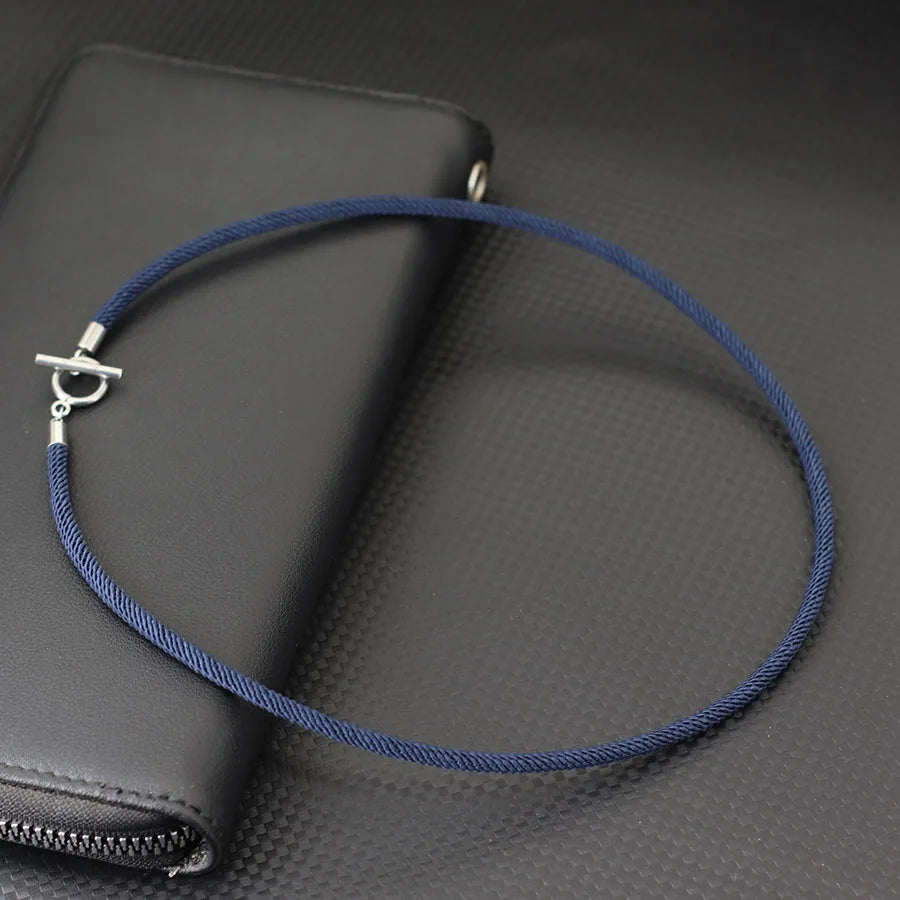 Men’s Rope Necklace – Milan Style Stainless Steel OT Buckle
