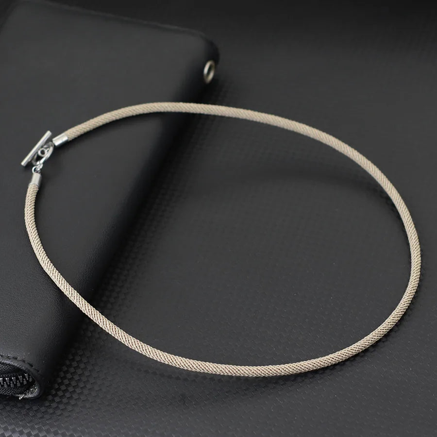 Men’s Rope Necklace – Milan Style Stainless Steel OT Buckle