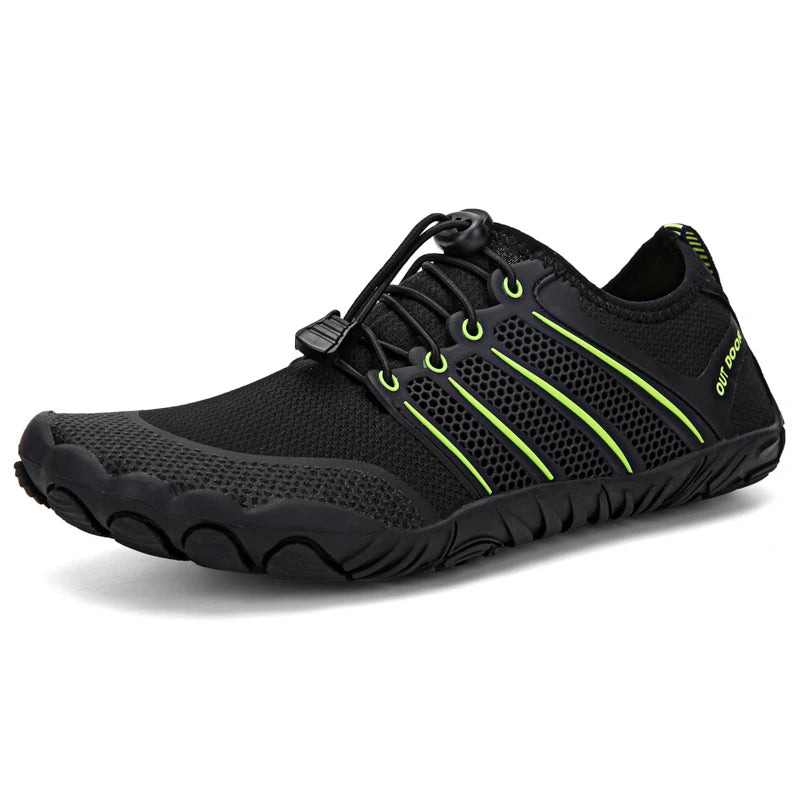 Men's Barefoot Cross-Trainer Shoes – Minimalist Zero Drop Sole, Wide Toe Box, Upstream Water Shoes for Beach & Swimming