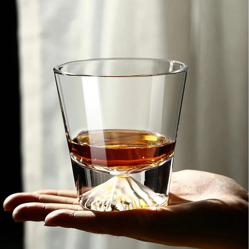 MGS Pack of 2 Mountains Crystal 8.4oz Whiskey Glass