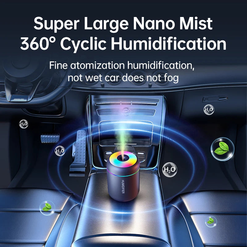 Mini 180ML USB Air Humidifier – Quiet Mist Diffuser with LED Lights