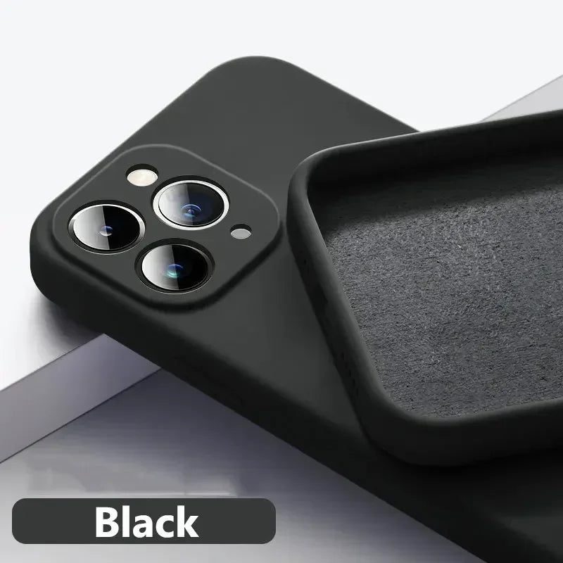 Shock-Proof Silicone Case for iPhone 15 & 16 Series – Soft, Stylish, and Protective