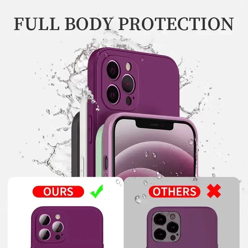 Shock-Proof Silicone Case for iPhone 15 & 16 Series – Soft, Stylish, and Protective