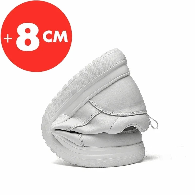 Men’s Elevator Sneakers - Height Increasing Shoes with 7-8CM (2.75-3.15 inches) Boost, Stylish Casual Sport Shoes