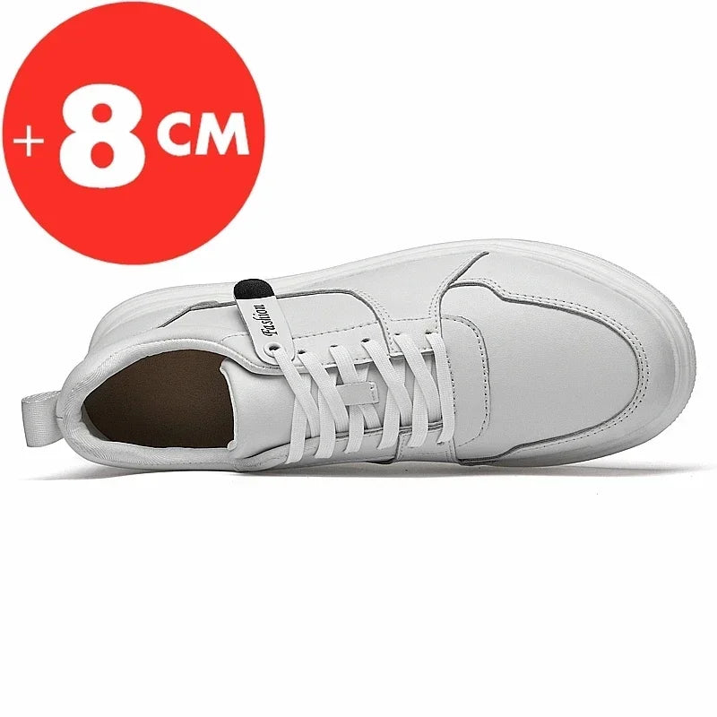 Men’s Elevator Sneakers - Height Increasing Shoes with 7-8CM (2.75-3.15 inches) Boost, Stylish Casual Sport Shoes