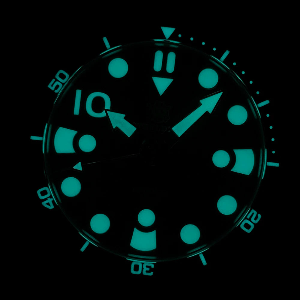 STEELDIVE SD1982 BGW9 Men's Dive Watch – 46.5mm, 25,000M Waterproof, Sapphire Glass & Ceramic Bezel