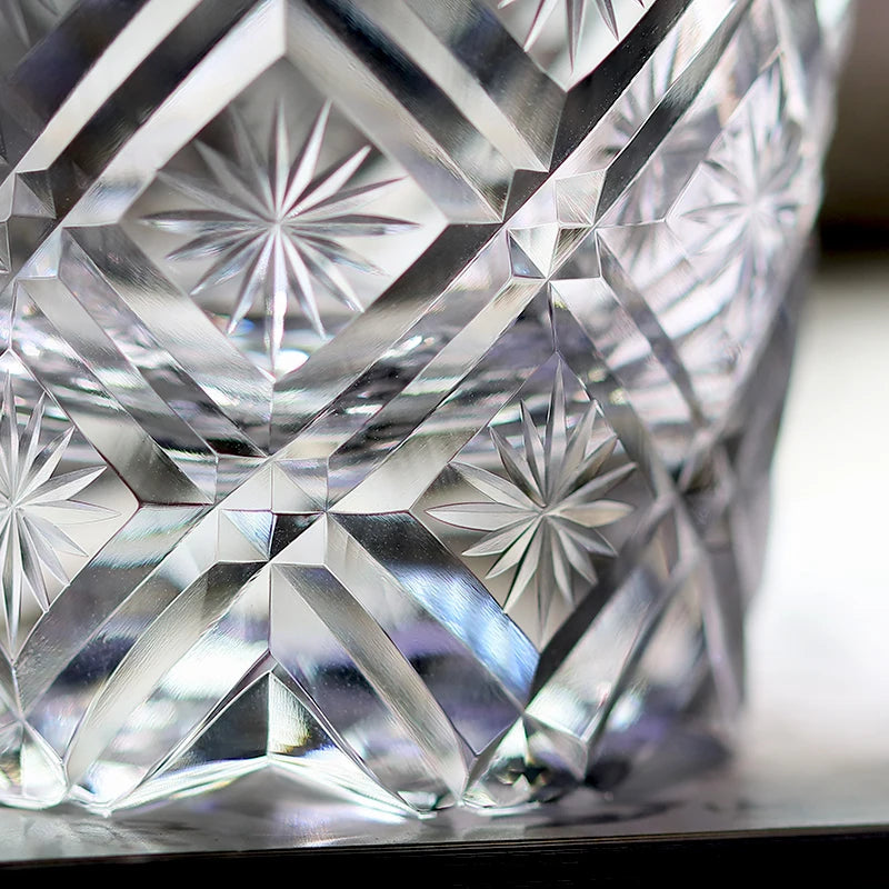 K9 Edo Kiriko Crystal Glass for Wine Whiskey Glass Clear Glass with Gift Packing