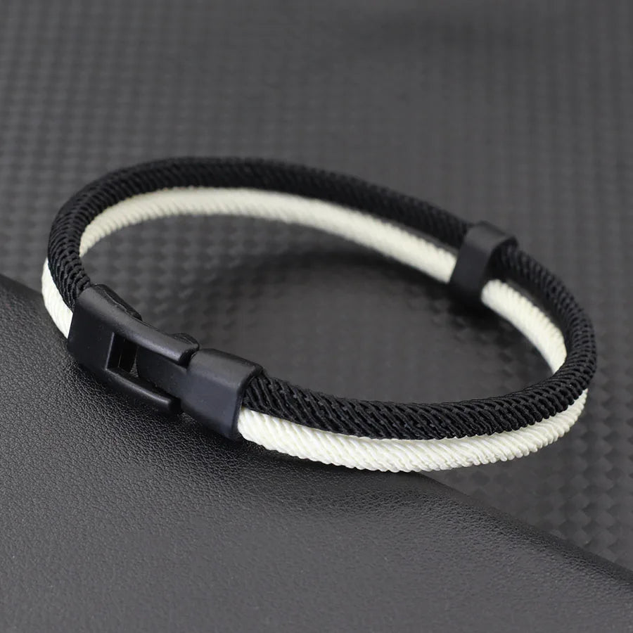 Rugged & Stylish: MGS Men's Bicolor Milan Rope Bracelet