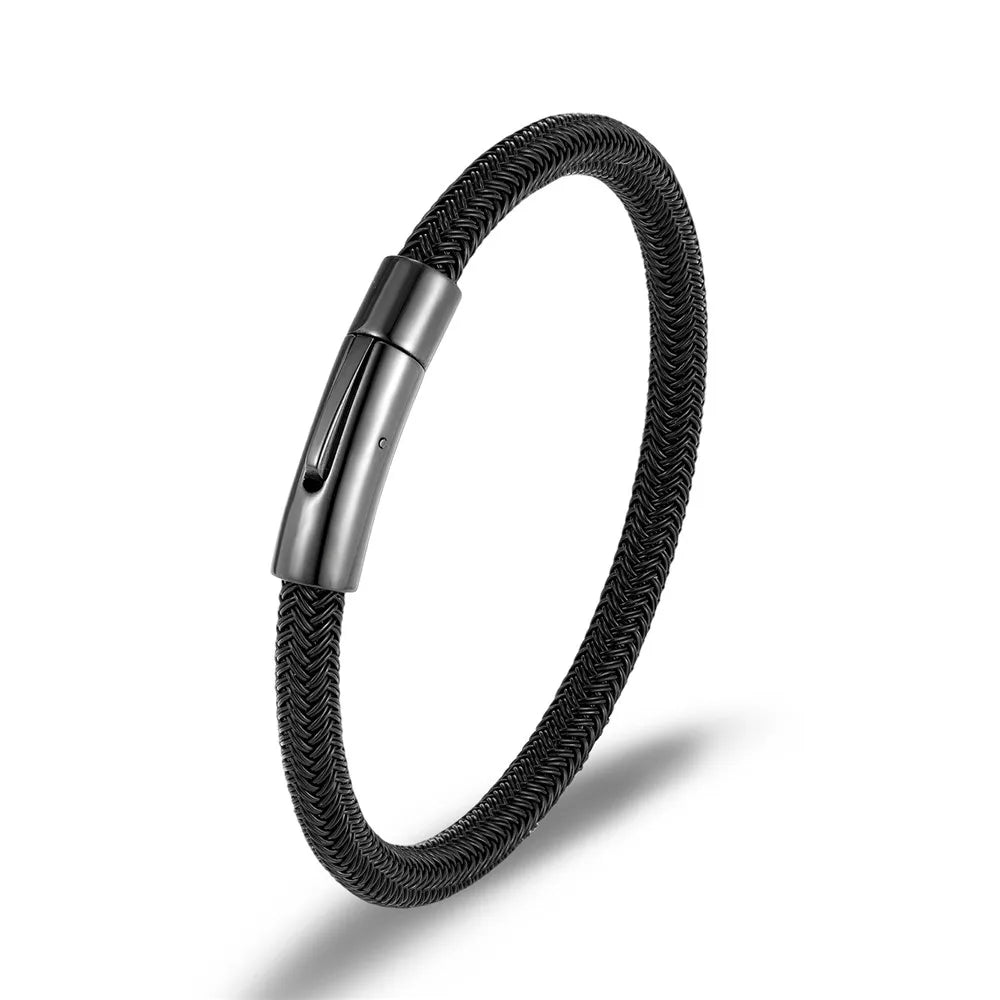 Minimalist Waterproof Steel Wire Cuff Bracelet – Classic Stainless Steel Charm Jewelry Gift