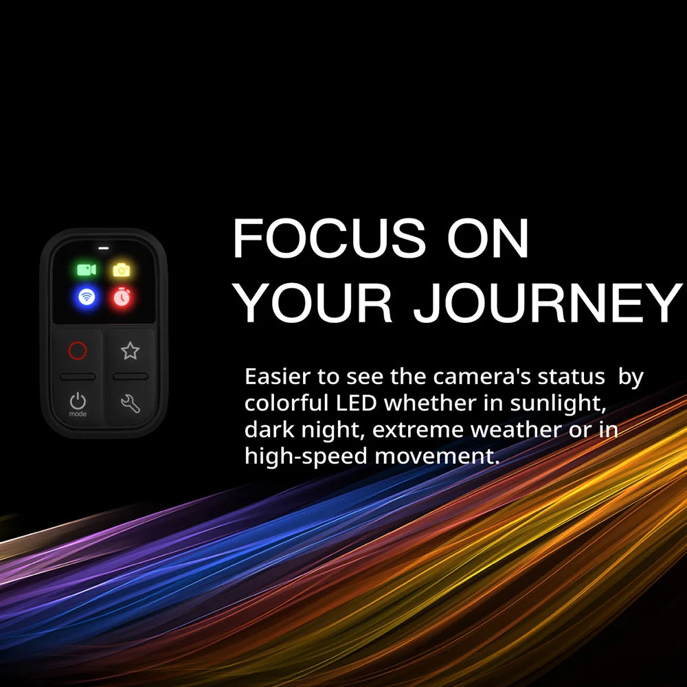 Wireless Smart Remote Control for GoPro Hero 12/11/10/9/8/Max – 50M Range, LED Display, and Wrist Strap