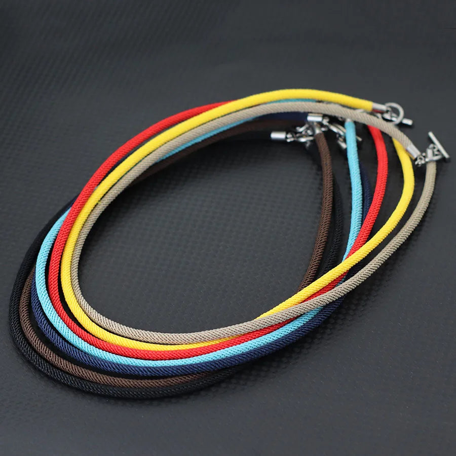 Men’s Rope Necklace – Milan Style Stainless Steel OT Buckle