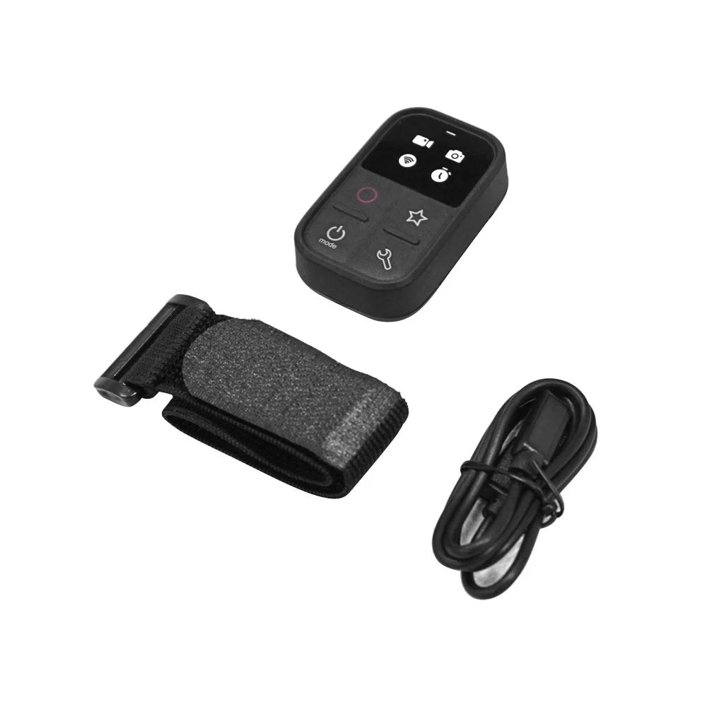 Wireless Smart Remote Control for GoPro Hero 12/11/10/9/8/Max – 50M Range, LED Display, and Wrist Strap
