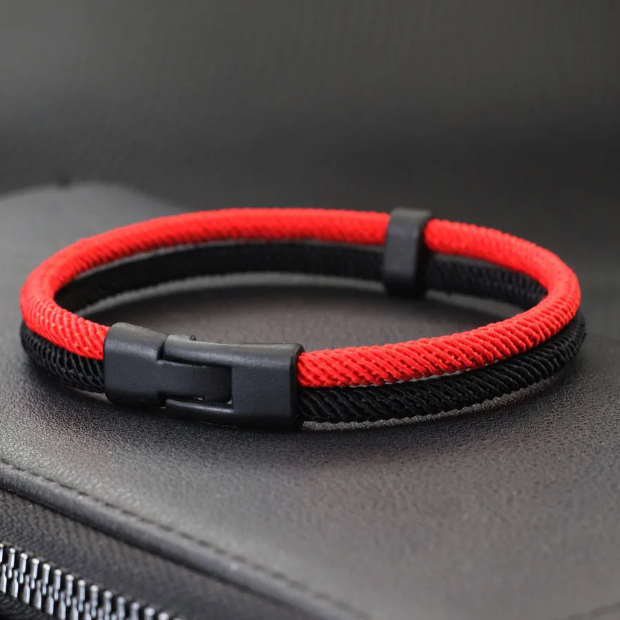 Rugged & Stylish: MGS Men's Bicolor Milan Rope Bracelet