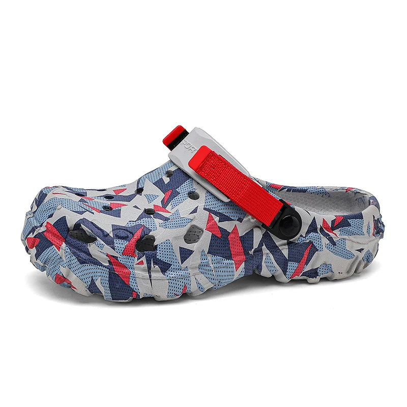 Men's Camouflage Clogs – Waterproof Garden Shoes, Lightweight Slip-On Sandals, Outdoor & Home Comfort Slippers