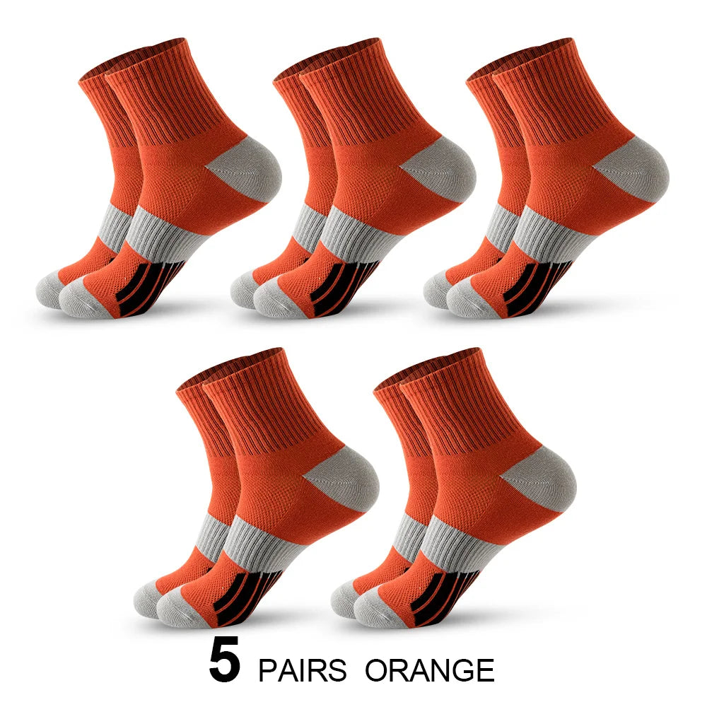5 Pairs Men’s Cushioned Ankle Socks – Breathable, Athletic & Everyday Ready