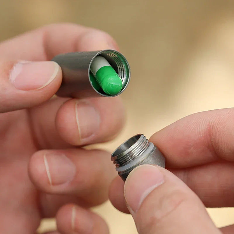 Mini EDC Sealed Titanium Pill Box