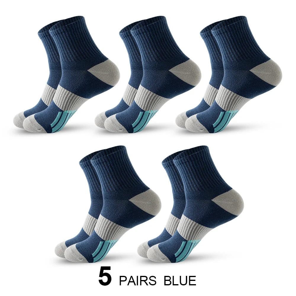5 Pairs Men’s Cushioned Ankle Socks – Breathable, Athletic & Everyday Ready