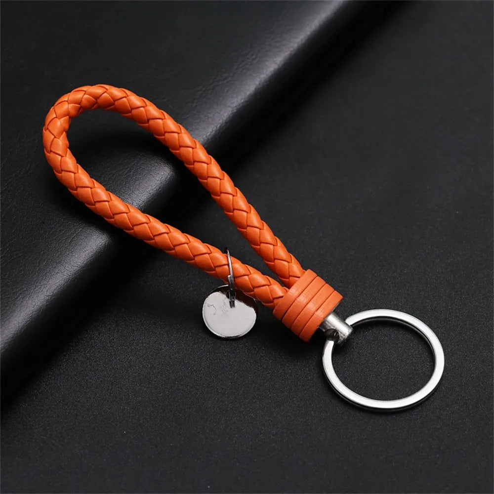 MGS PU Leather Braided Woven Rope EDC Keychain - Man Gifts Shop