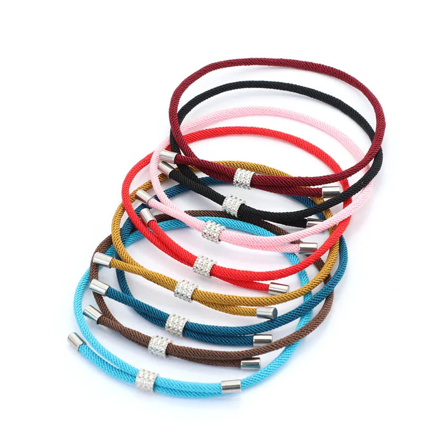 Stylish 3mm Thin Rope Bracelet for Men & Women – Grade A Lucky Red Thread with Unfading Stainless Steel Charm – Friendship Bracelet Gift