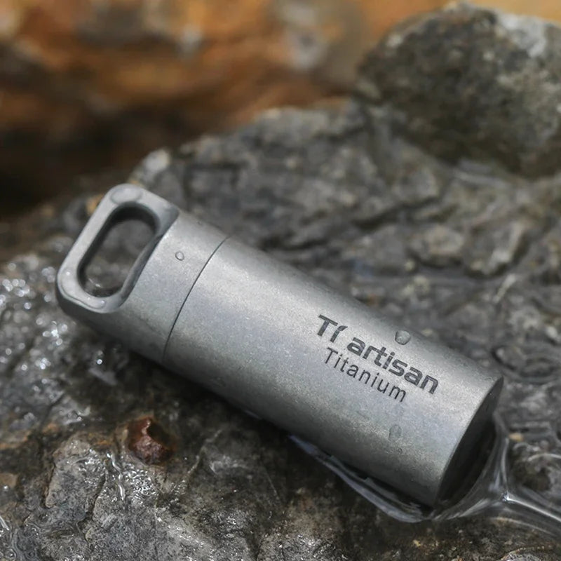 Mini EDC Sealed Titanium Pill Box