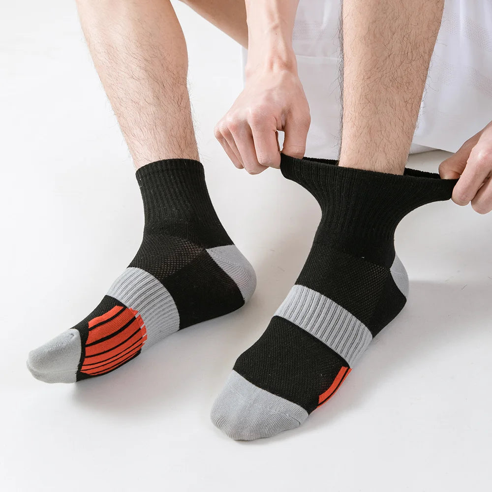 5 Pairs Men’s Cushioned Ankle Socks – Breathable, Athletic & Everyday Ready
