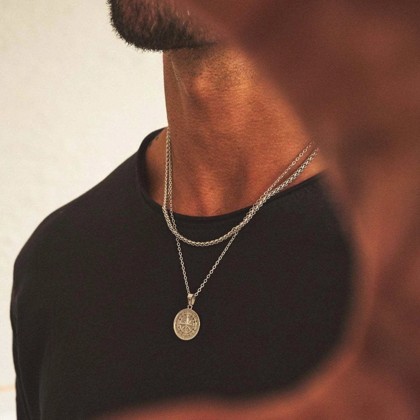 Discover Our MGS Stylish Layered Compass Necklaces for Men - Man Gifts Shop