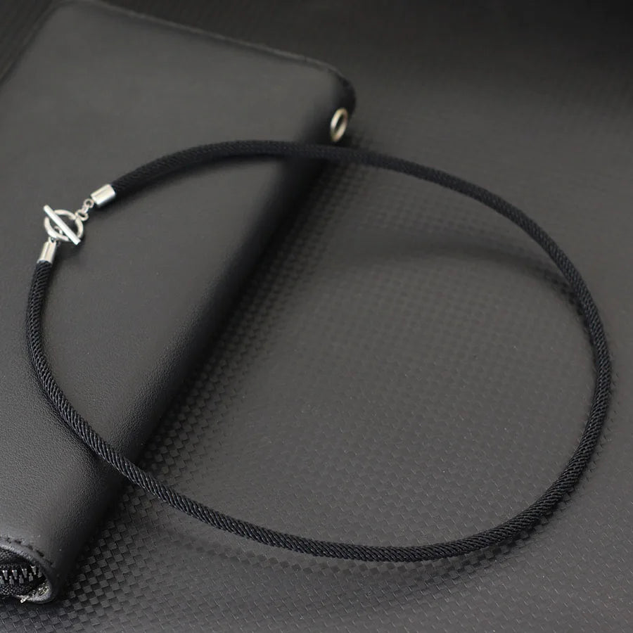 Men’s Rope Necklace – Milan Style Stainless Steel OT Buckle