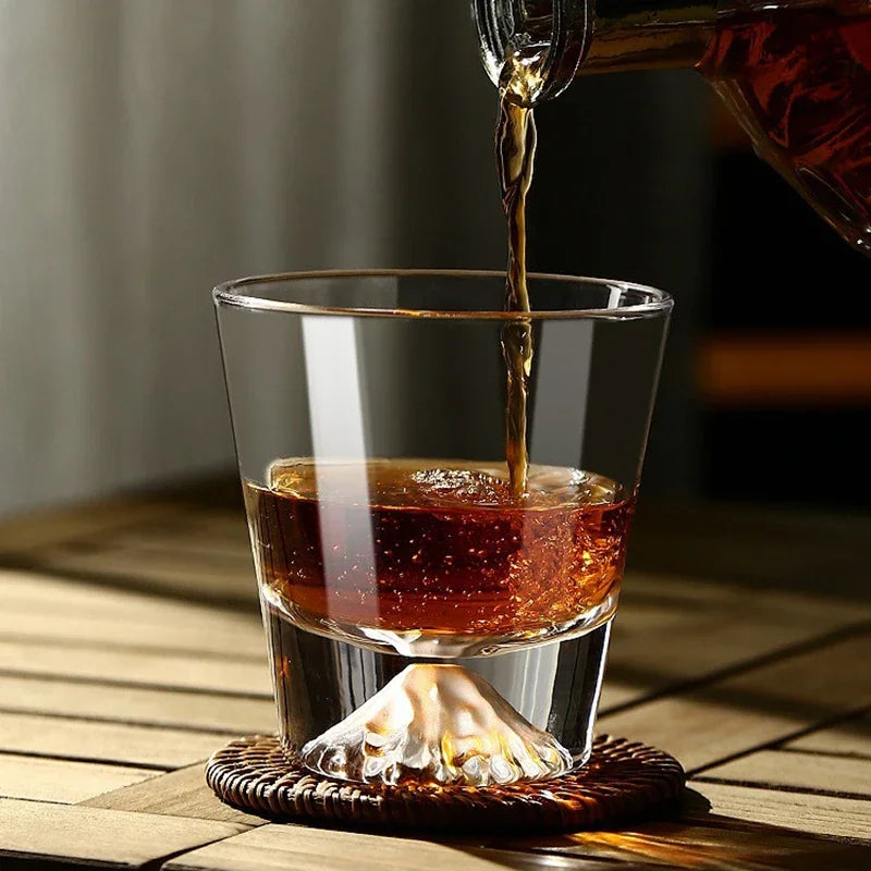 MGS Pack of 2 Mountains Crystal 8.4oz Whiskey Glass