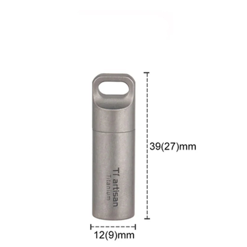 Mini EDC Sealed Titanium Pill Box