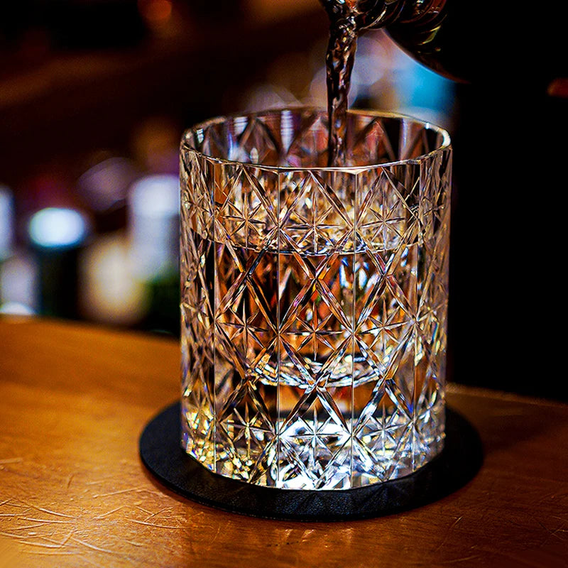 Edo Kiriko K9 Crystal Hand-Cut Starry Sky Whiskey Glass