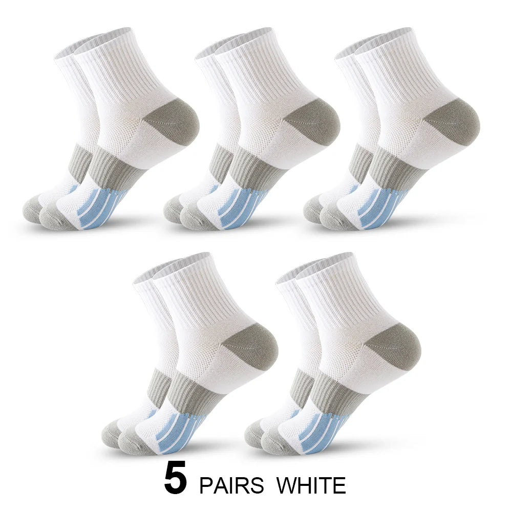 5 Pairs Men’s Cushioned Ankle Socks – Breathable, Athletic & Everyday Ready