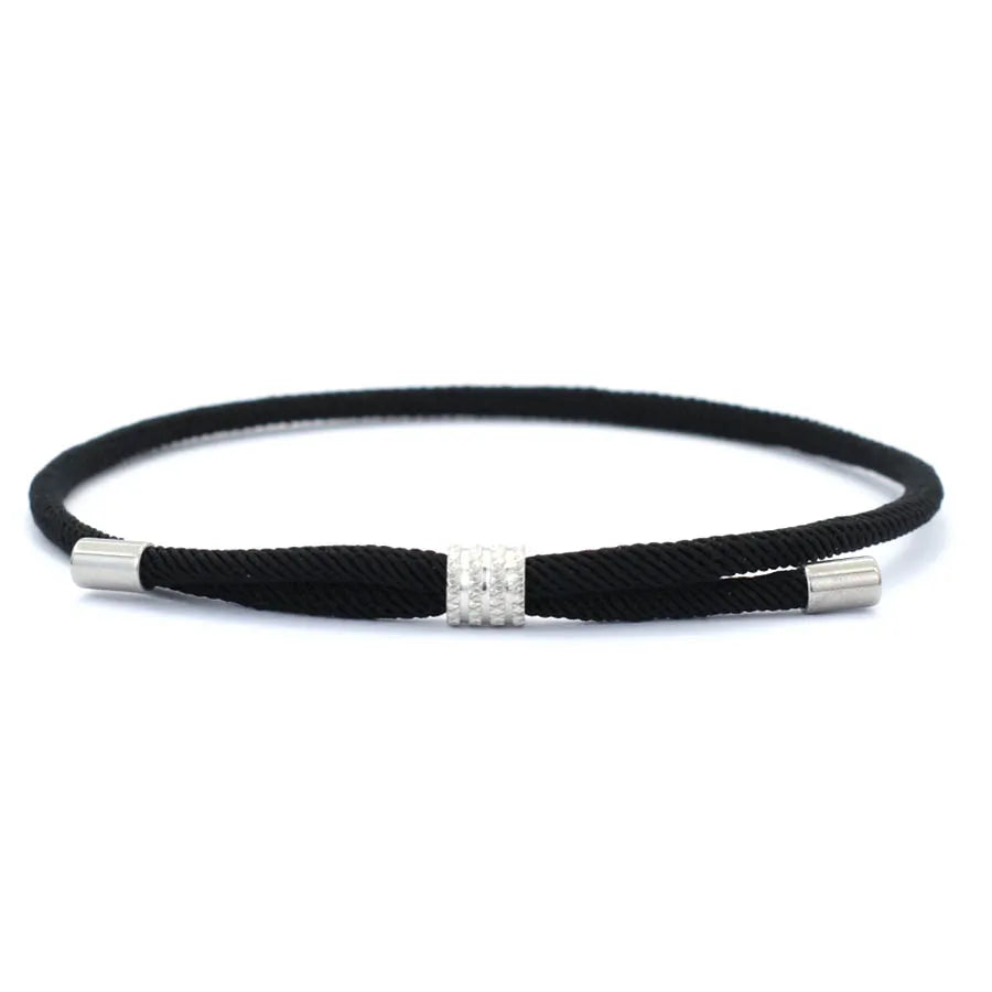 Stylish 3mm Thin Rope Bracelet for Men & Women – Grade A Lucky Red Thread with Unfading Stainless Steel Charm – Friendship Bracelet Gift